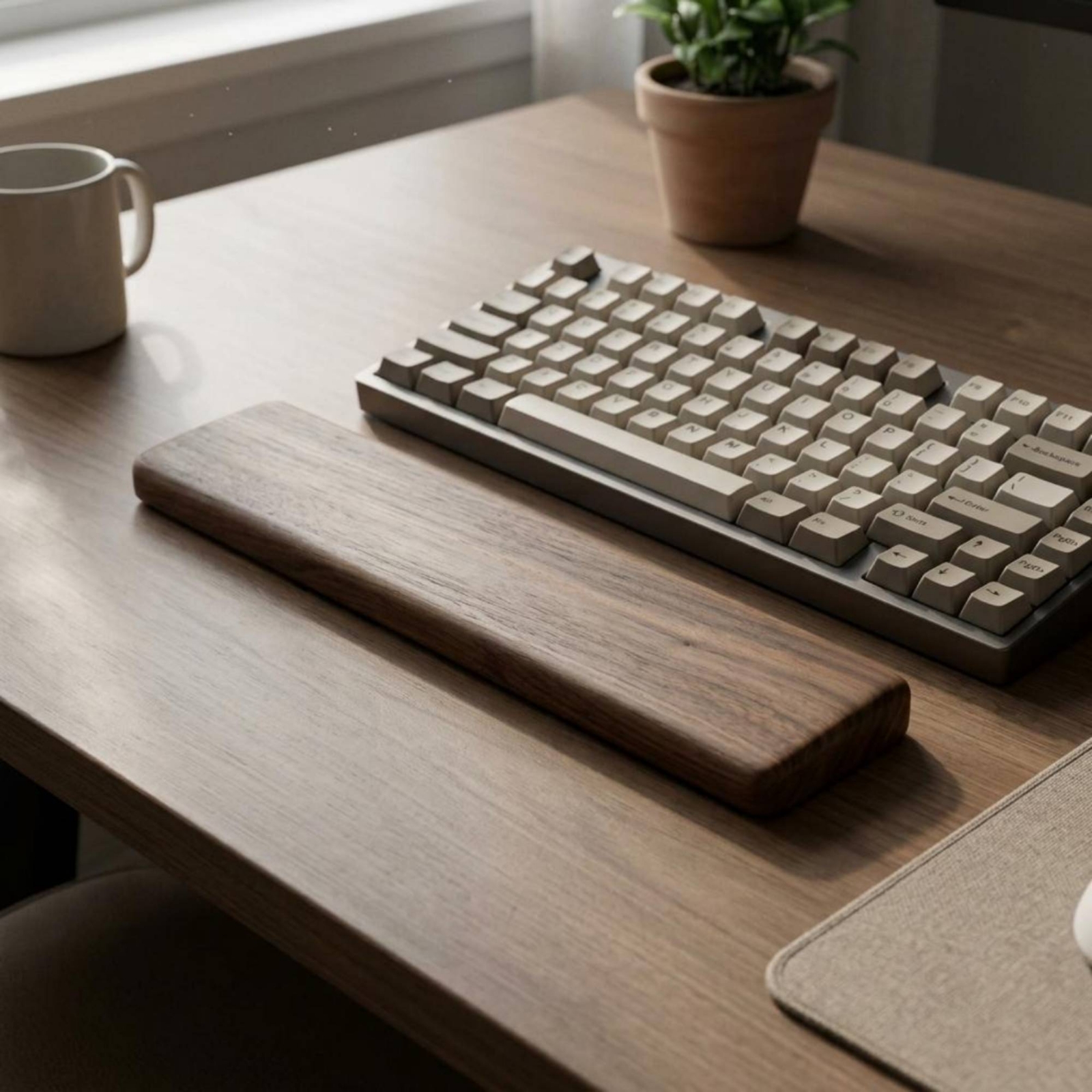 Wrist Rest Ergonomic - Keyboard Wrist Rest Polished Walnut Wrist