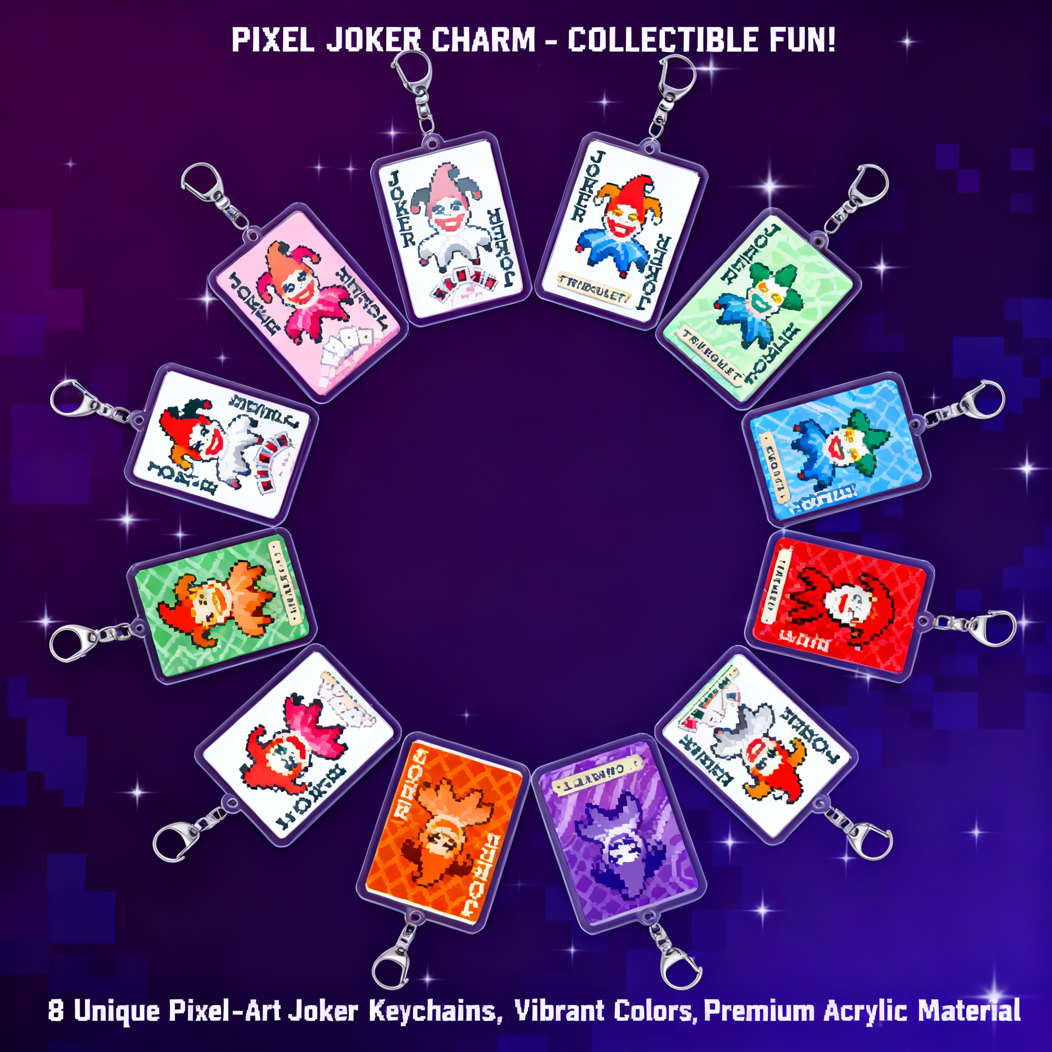 Joker Gaming Accessories - Balatro Joker Card Game Acrylic Keychain