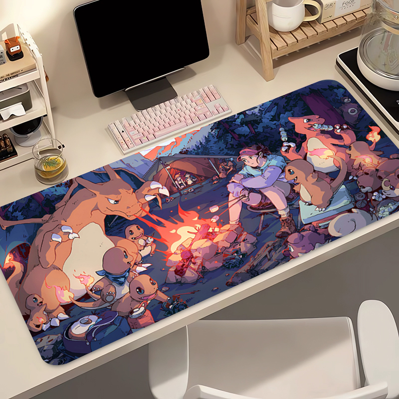 Gaming Accessories Keyboards - Anime Mouse Pad 90x40cm Pokemon Charizard