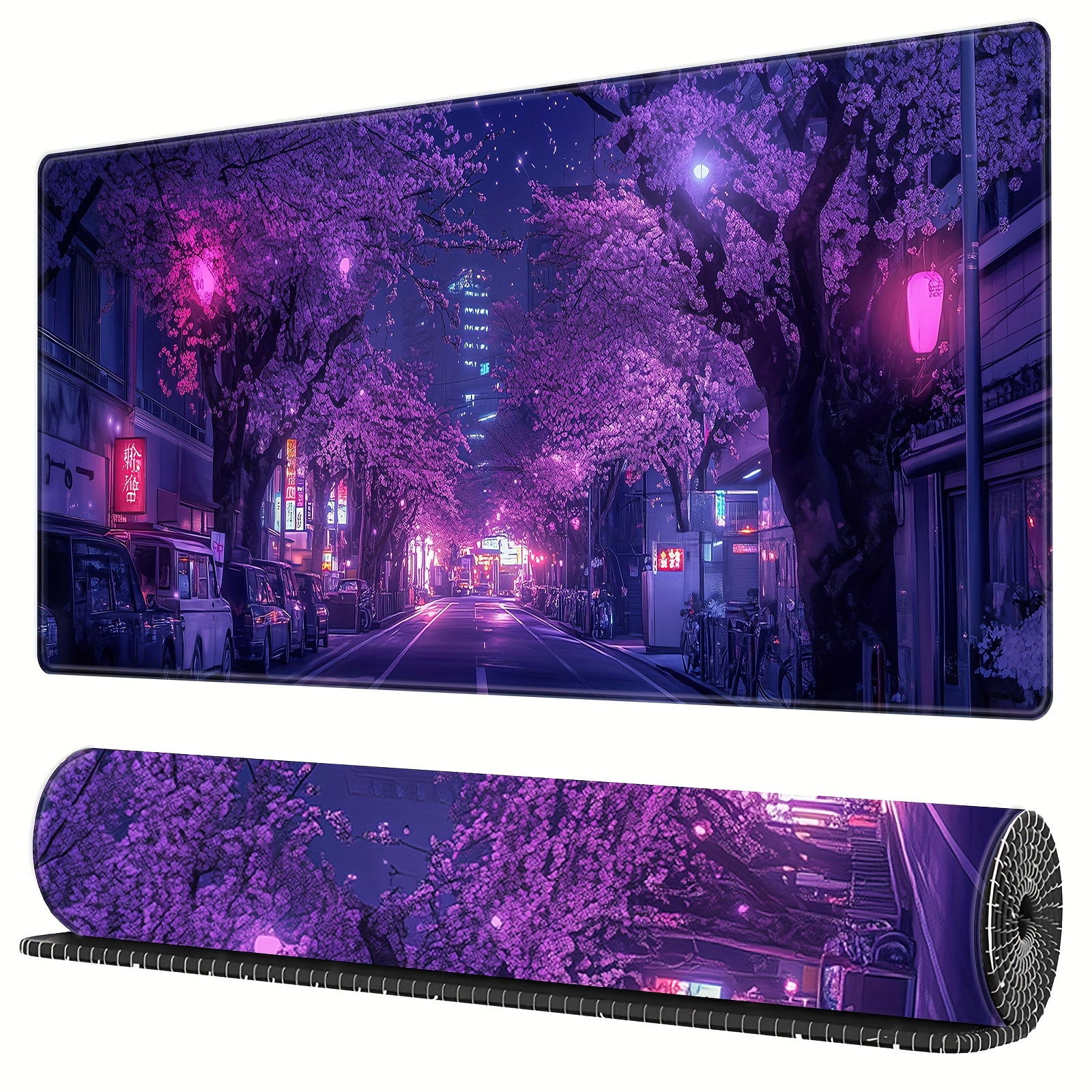 Gaming Accessories Officeworks - Xxl Mouse Pad Japanese Street Purple