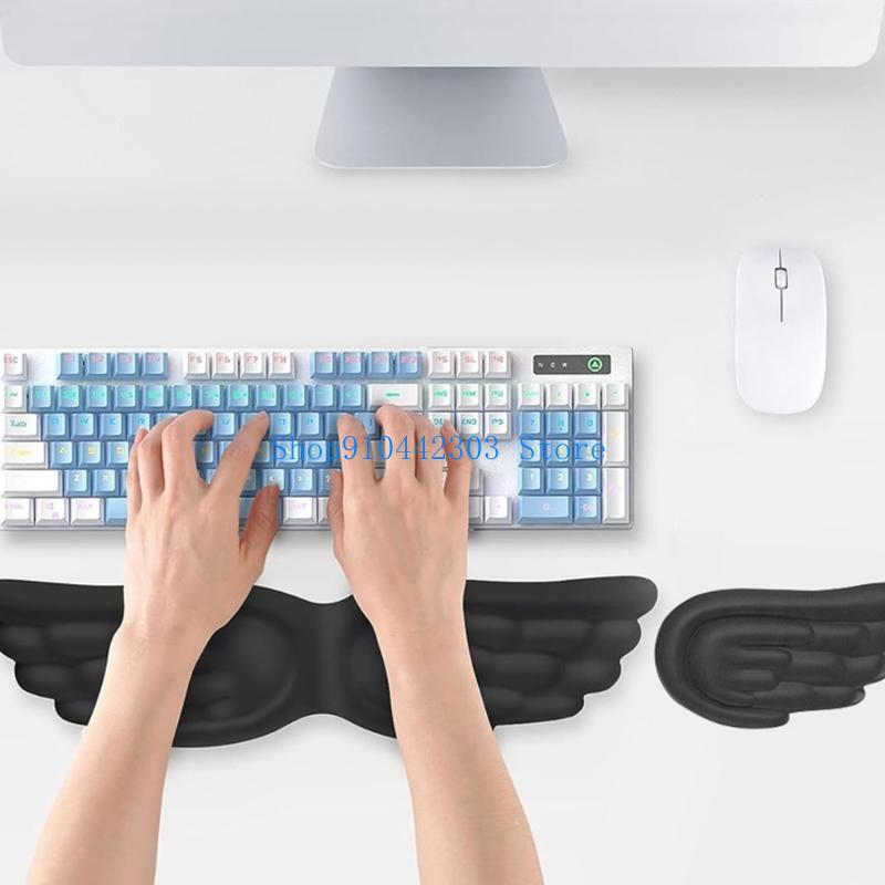 Wrist Rest Ergonomic - 652F Elegant Angel Wing Patterned Ergonomic