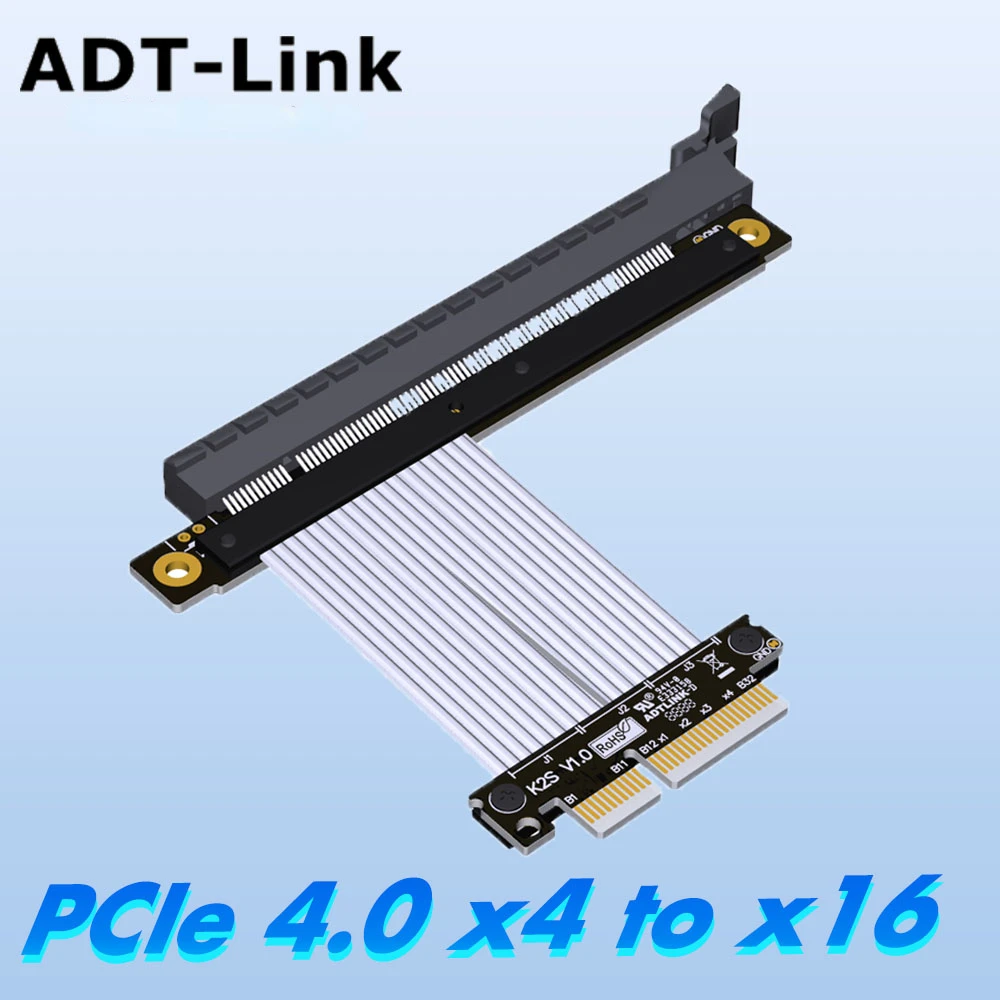 PCI-E 4.0 x4 to x16 Riser Jump - đánh giá và giá Pcie Extension Cable