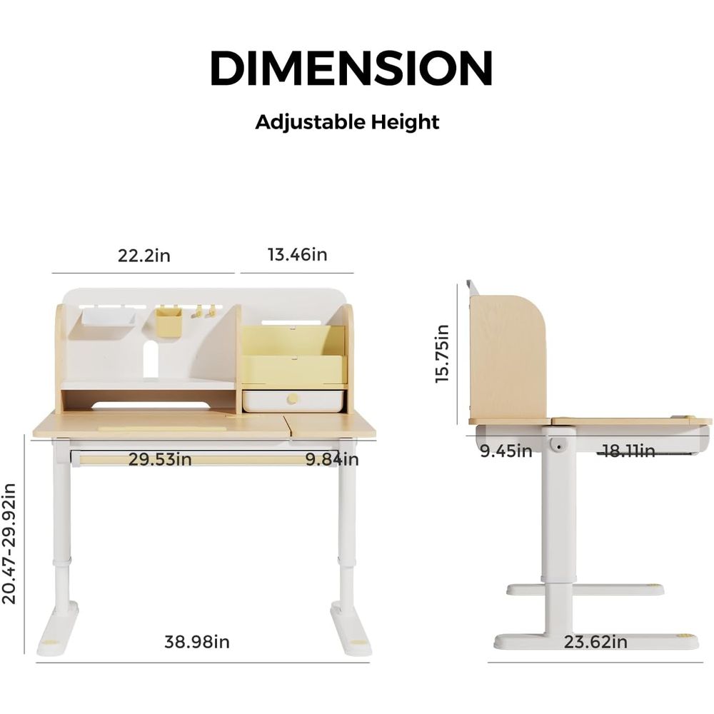 Adjustable Wooden Kids Desk wi - đánh giá và giá Wrist Rest Ergonomic