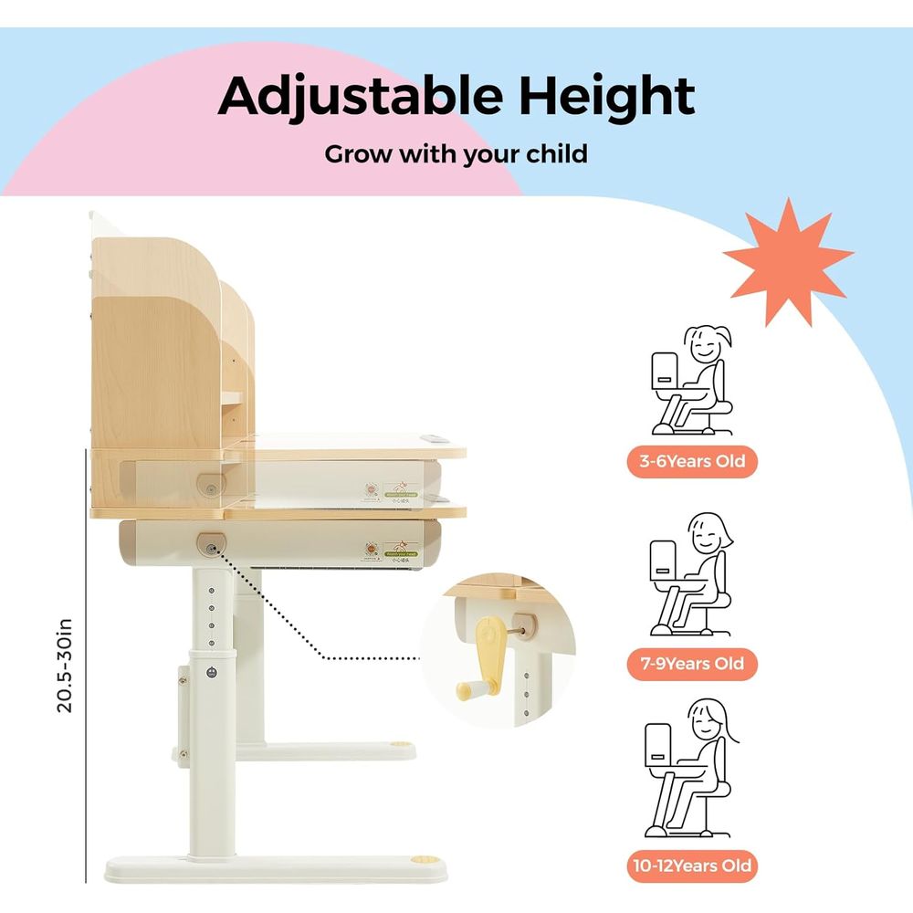Adjustable Wooden Kids Desk wi - đánh giá và giá Wrist Rest Ergonomic