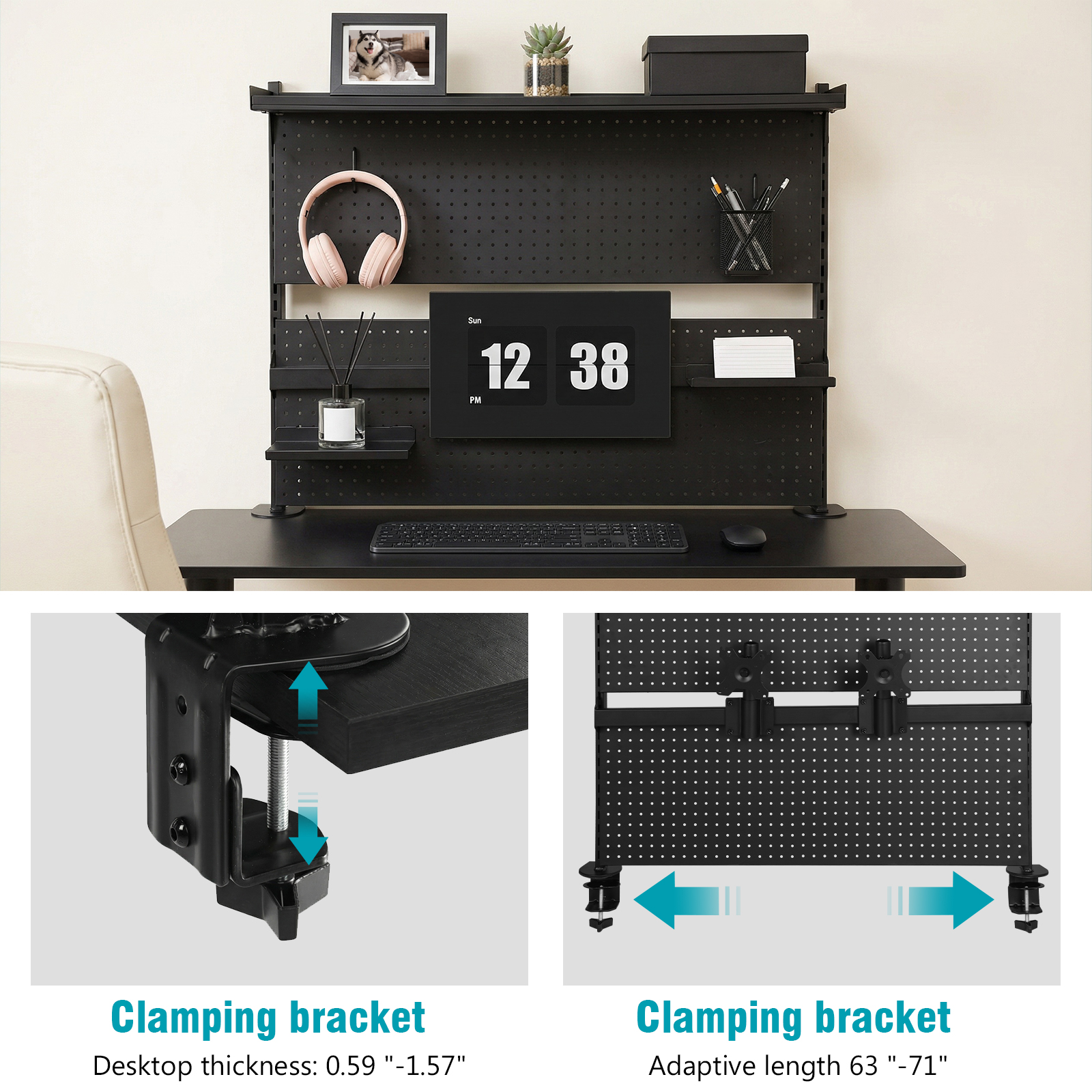 Desk Pegboard with Monitor Sta - đánh giá và giá Gaming Accessories Stand