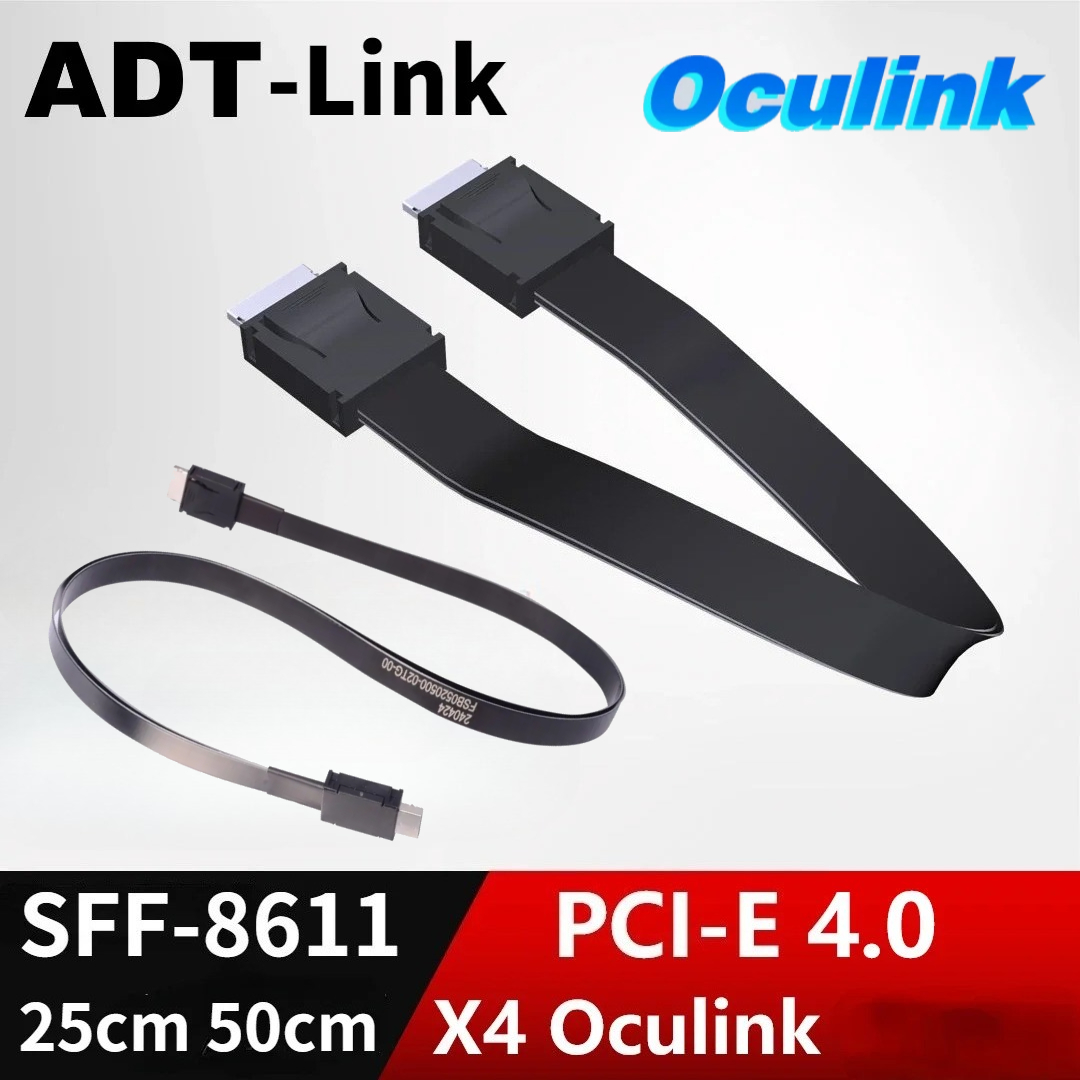 ADT PCI-E 4.0 X4 SFF-8611 Male - đánh giá và giá Pcie Extension Cable