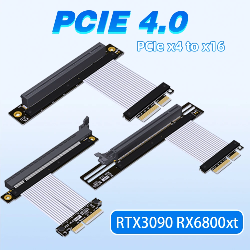 PCI Express 4.0 X4 To X16 RTX3 - đánh giá và giá Pcie Extension Cable