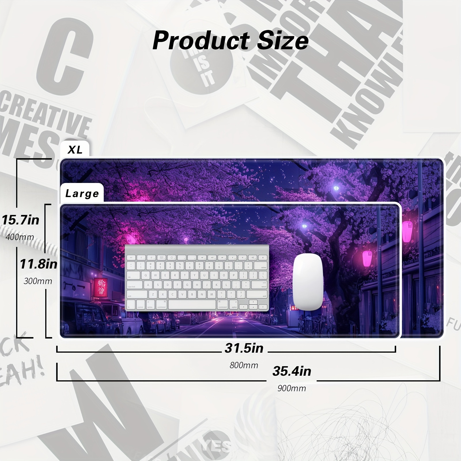 Mouse Pad Japanese Street Purp - đánh giá và giá Gaming Accessories Officeworks