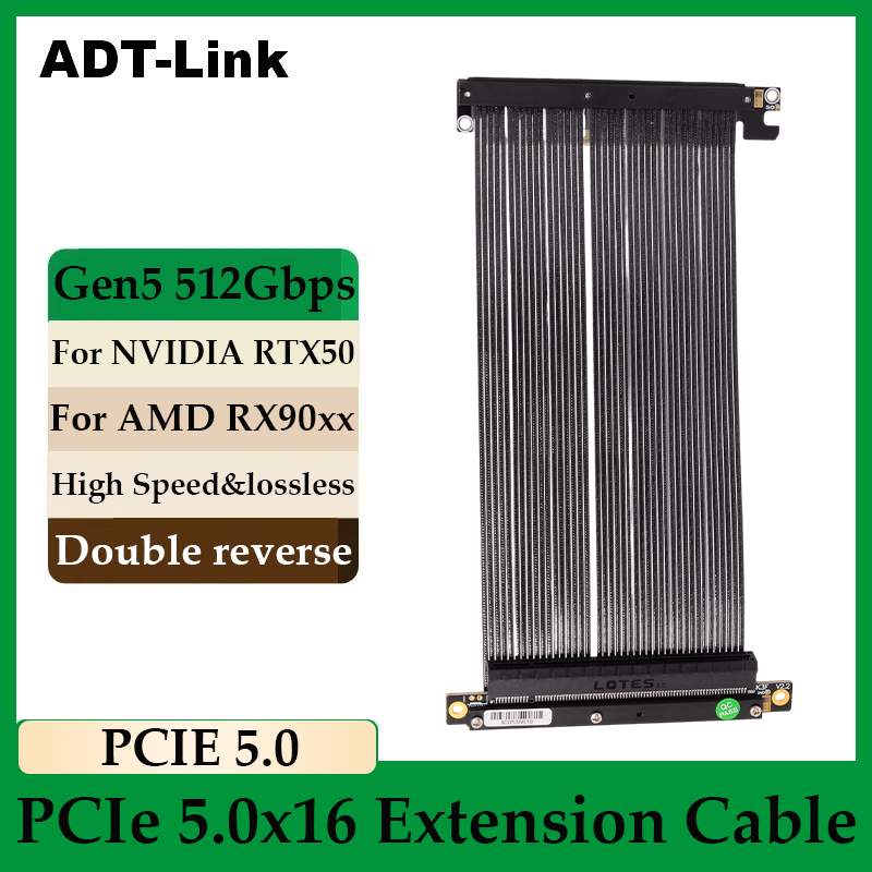 ADT-Link PCIe 5.0 x16 Double R - đánh giá và giá Pcie Extension Cable